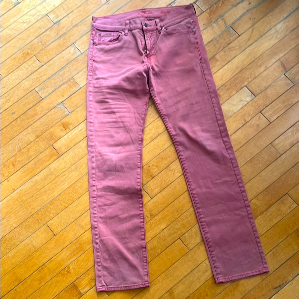 Light burgundy 7FAM jeans